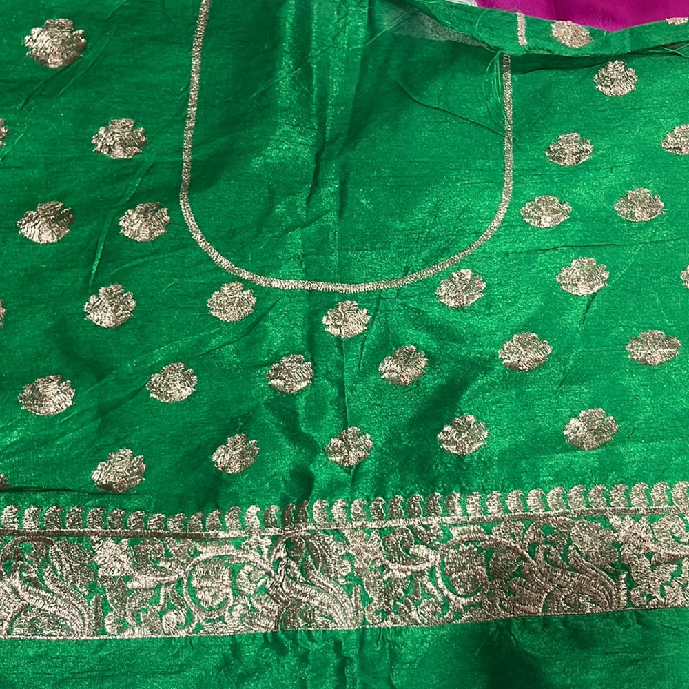 Hot pink saree